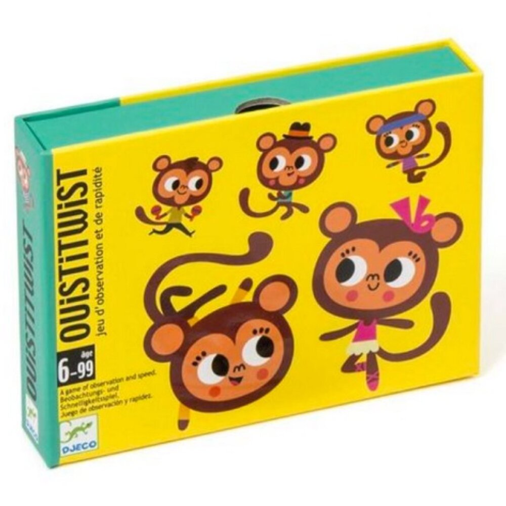 Djeco Card Game -Ouistitwist  (Multilingue)   for Age 6+ New Sealed